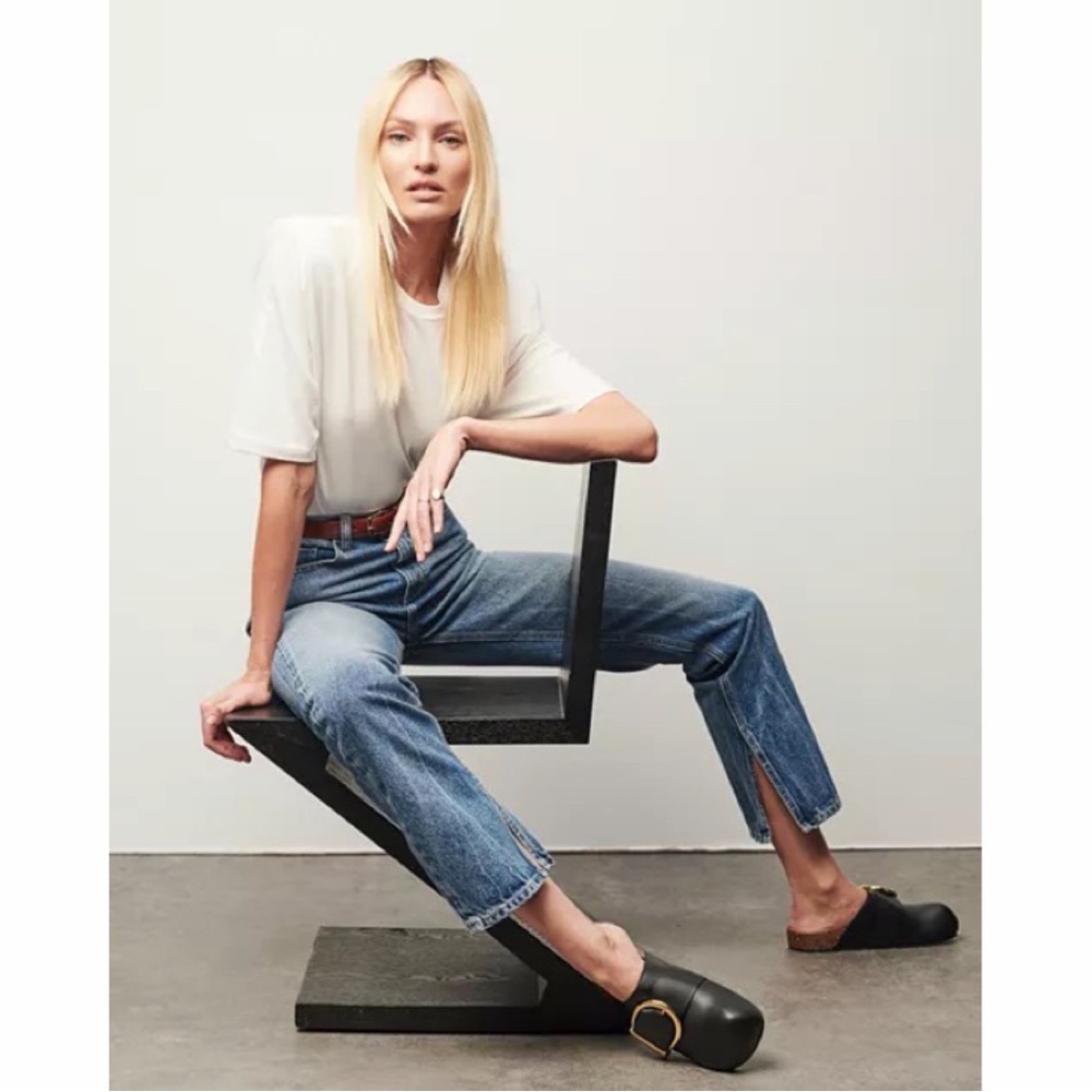 DL1962 Emilie High‎ Rise Straight Leg Jeans in Dark Oasis Sz. 32 NWT